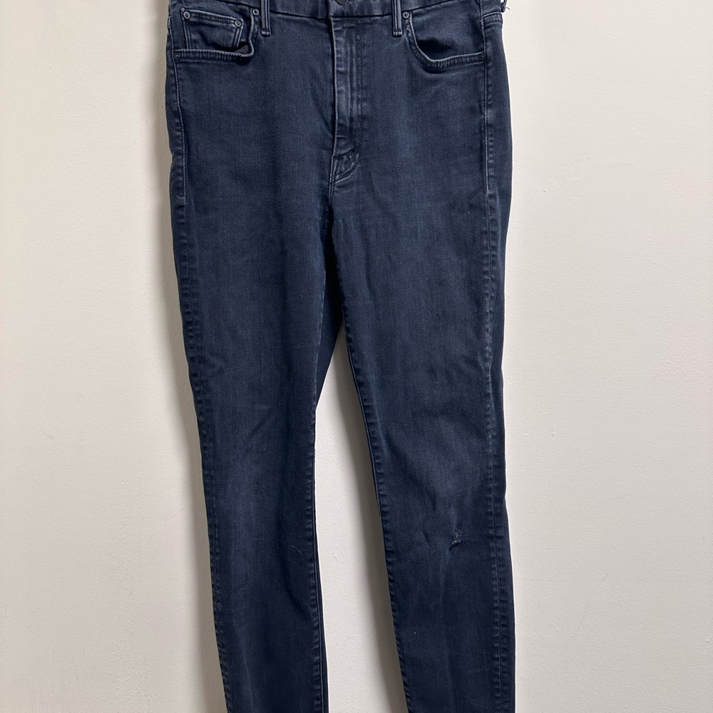 MOTHER Women Jeans Skinny Dark Blue Denim